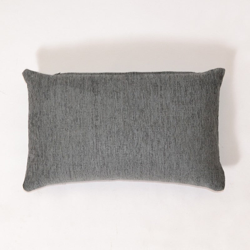 FUNDA DE COJÍN CHENILLA GRIS