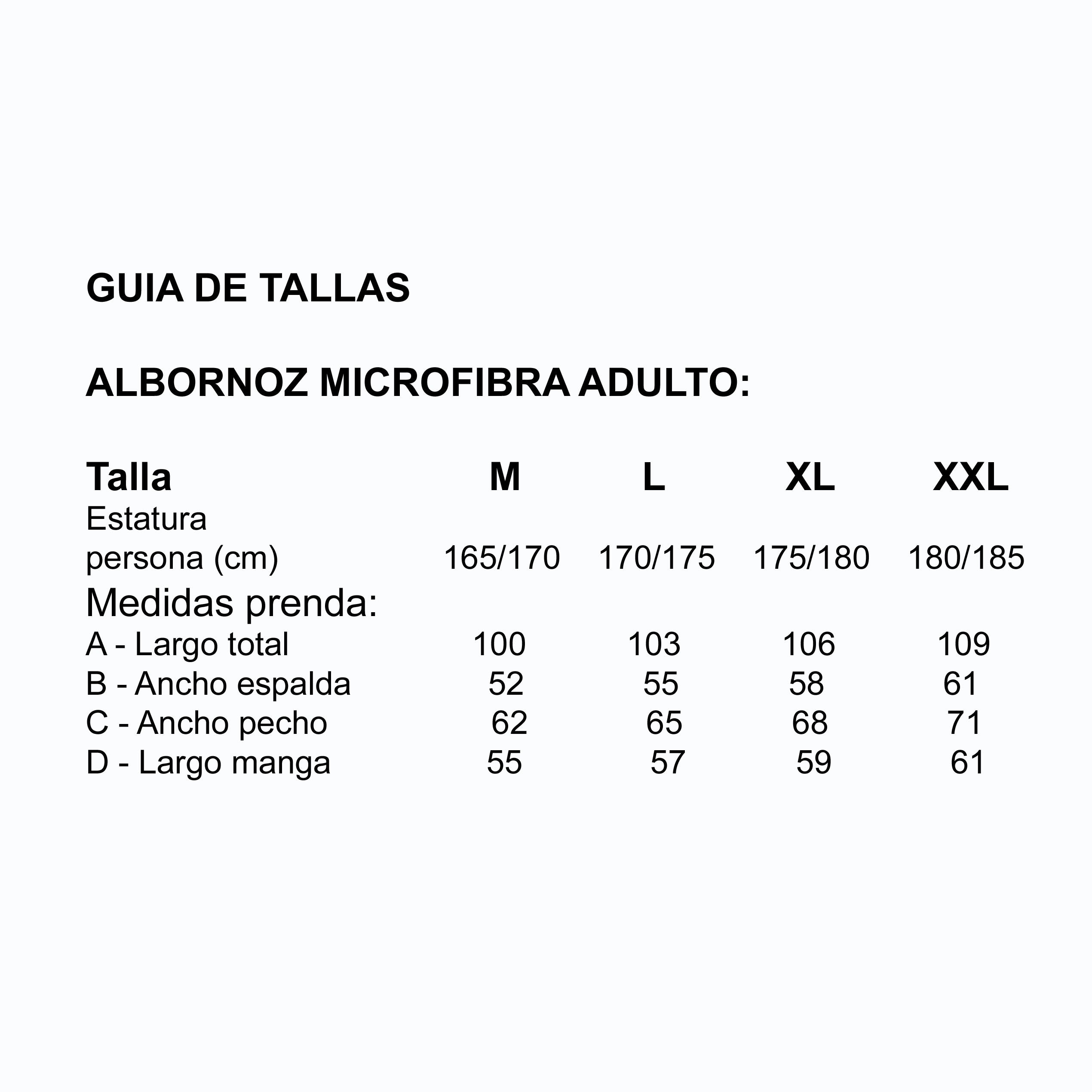 Albornoz microfibra adulto azulón