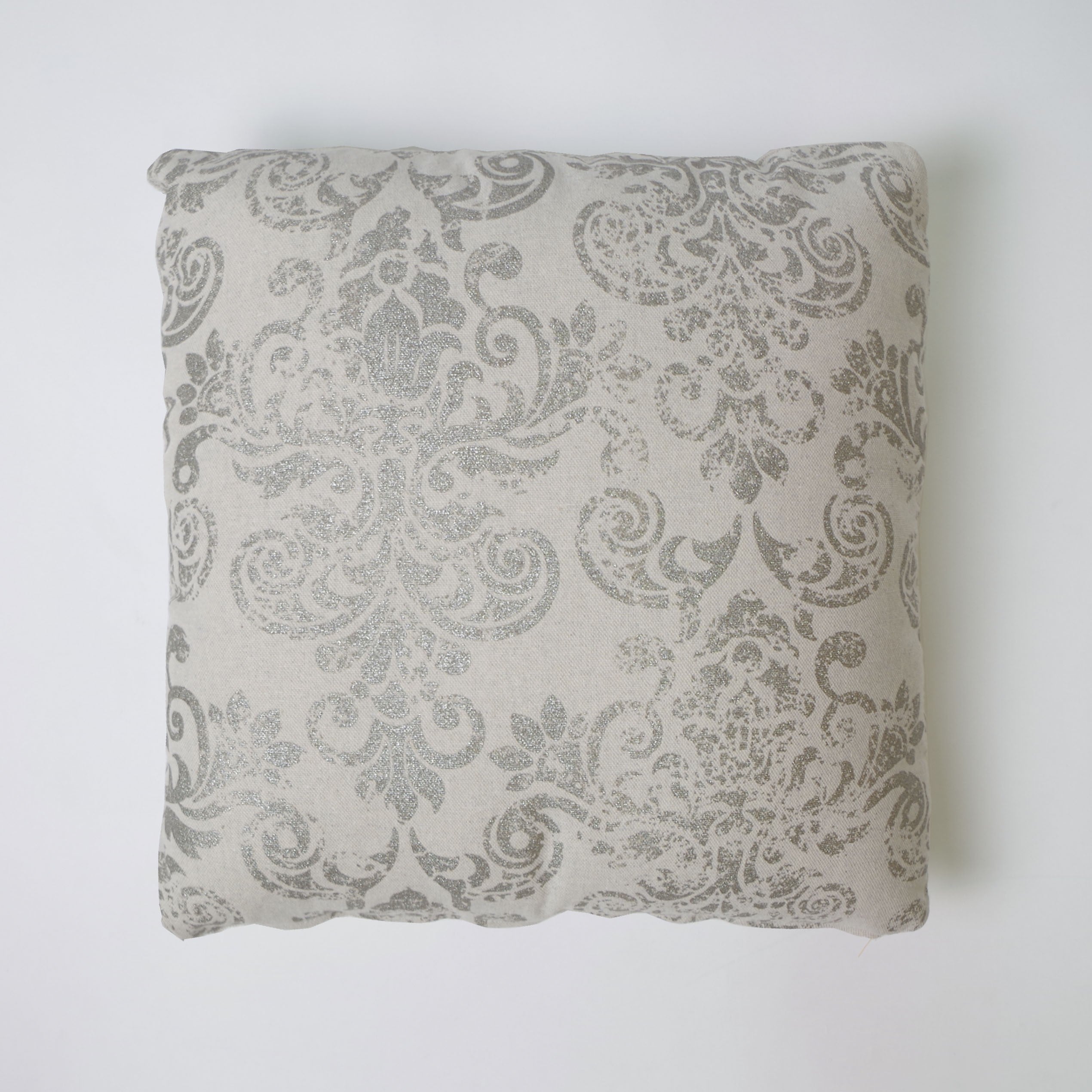 Funda de cojín 43x43 loneta estampada c/lino