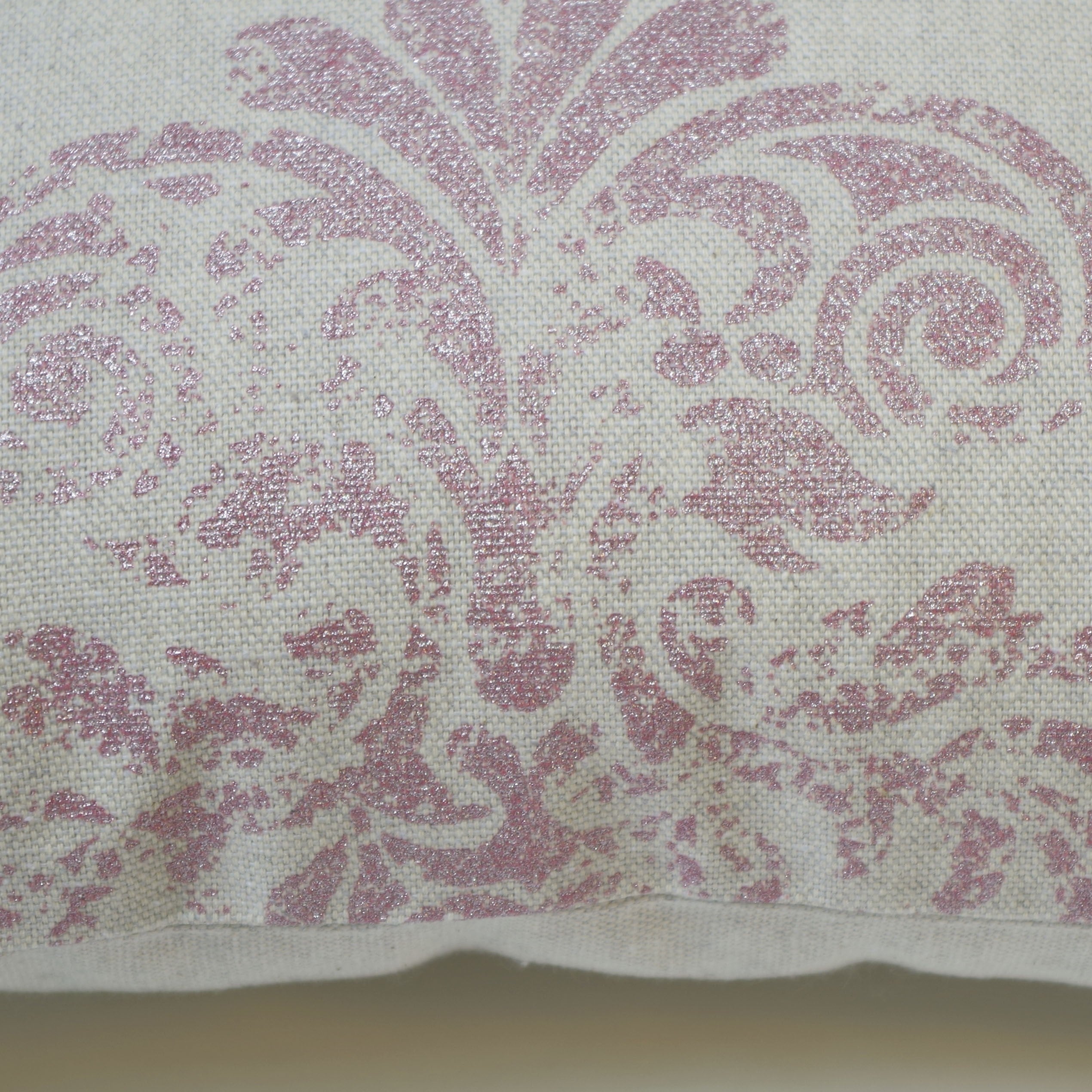 Funda de cojín 43x43 loneta estampada c/lino