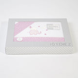 Juego de sábanas cuna franela 031 blanco/rosa