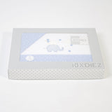 Juego de sábanas cuna franela 031 blanco/azul