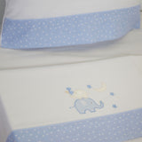 Juego de sábanas cuna franela 031 blanco/azul