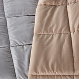 Edredón invierno liso Gris-Beige Micro
