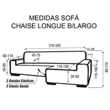 Funda de sofá chaise longue b/largo glamour