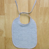 Babero rizo liso azul 20x25