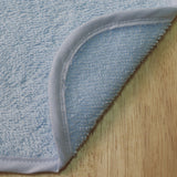 Babero rizo liso azul 20x25