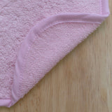 Babero rizo liso rosa 20x25
