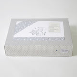 Juego de sábanas cuna coralina jirafa 378 bco/gris