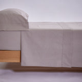 Juego de sábanas algodón percal 200 hilos beige