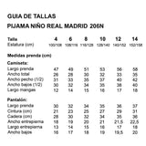 Pijama niño real madrid campeones 206