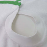 Babero rizo blanco bordado con aplique g316 set 3