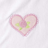 Babero rizo blanco bordado con aplique g316 set 3