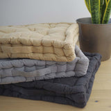 Cojín de suelo cotton gris