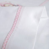 Juego de sábanas cuna 450 blanco/rosa
