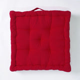Cojín de suelo cotton rojo