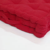 Cojín de suelo cotton rojo