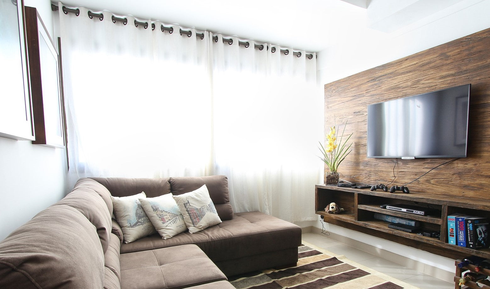 Estores o cortinas para salón