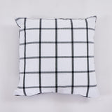 Funda de cojín cotton 45x45 cuadro carbón