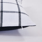 Funda de cojín cotton 45x45 cuadro carbón