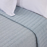 Colcha algodón Harper azul hielo