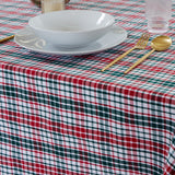 Mantel cotton cuadro verde y rojo