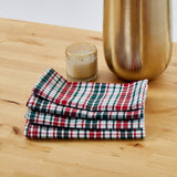 Servilletas cotton cuadros verde y rojo pack 4 unidades