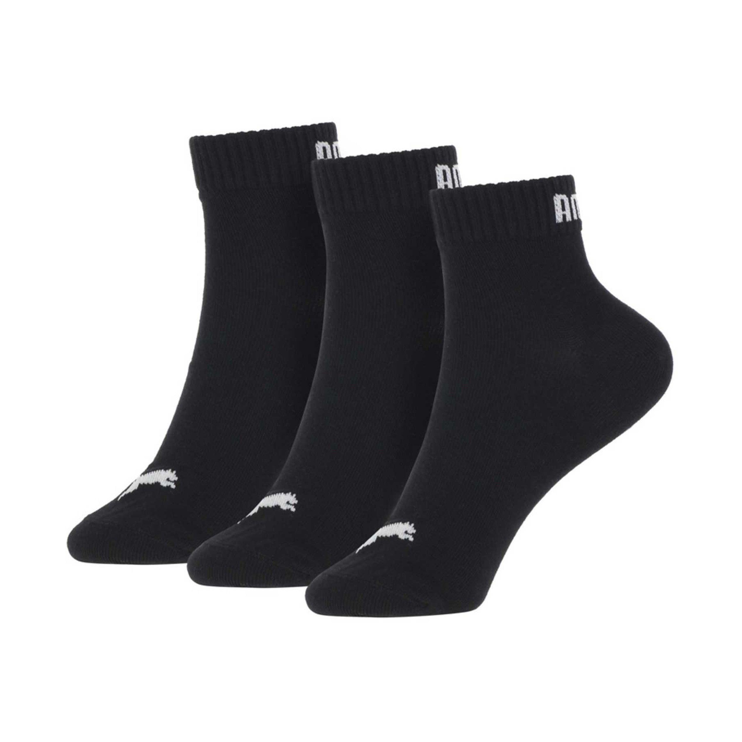 PUMA QUARTER PLAIN NEGRO 3 PARES