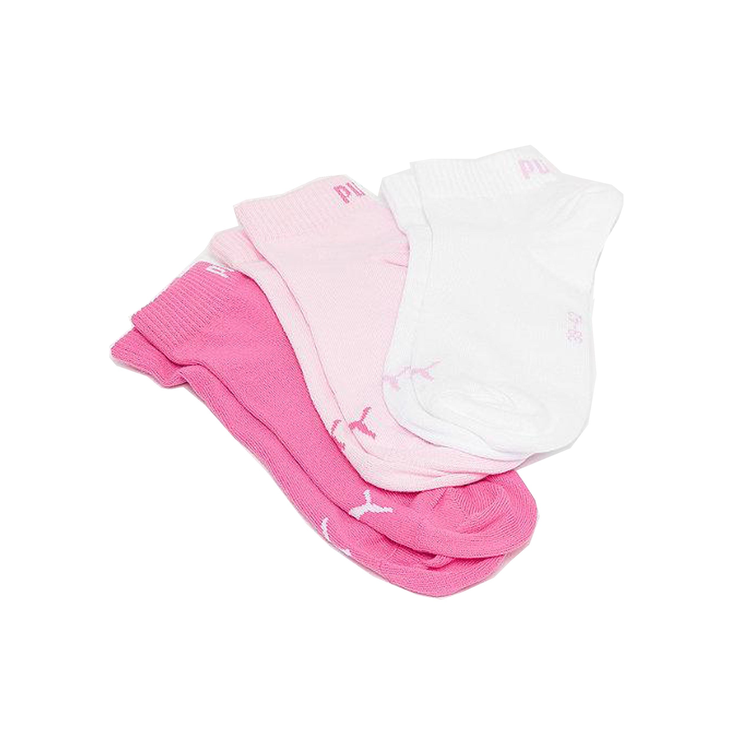 PUMA QUARTER PLAIN BCO/ROSA 3 PARES