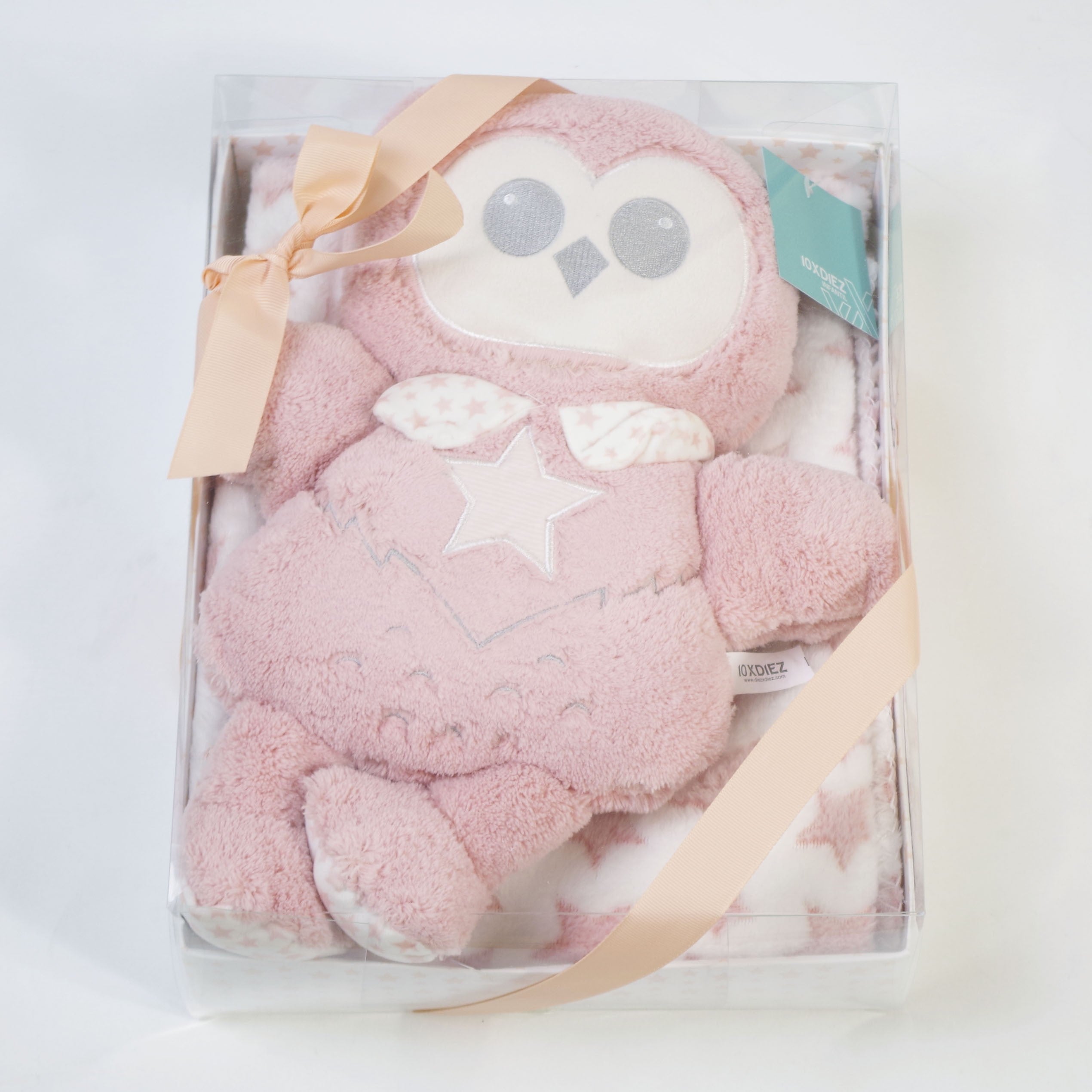 MANTA + CONEJO DE PELUCHE ROSA