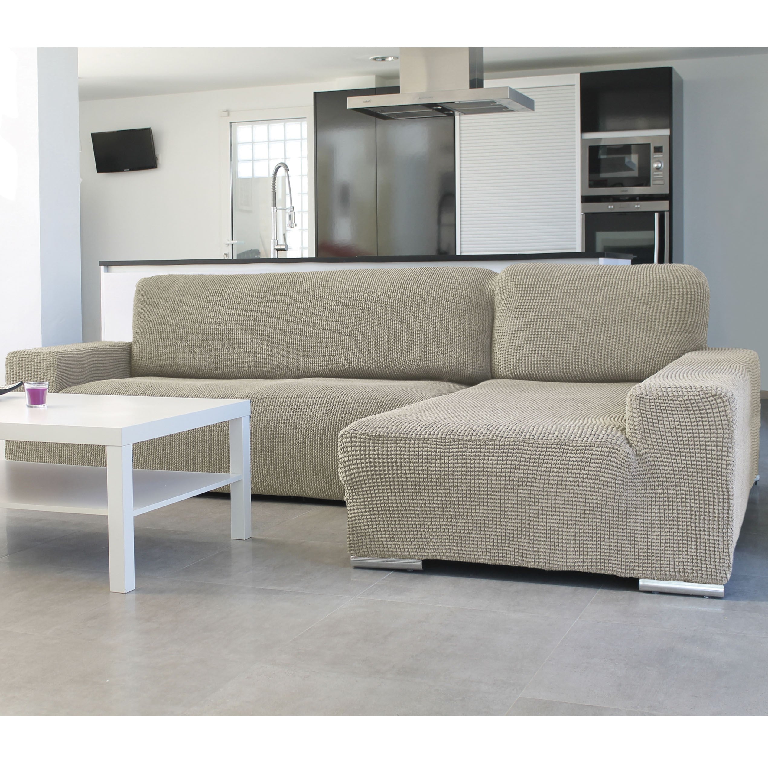 FUNDA DE SOFÁ CHAISE LONGUE B/LARGO GLAMOUR