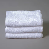 Toalla algodón cardado 50x100cm blanco - Pack 3 unidades