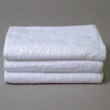 Toalla algodón cardado 70x140cm blanco - Pack 3 unidades