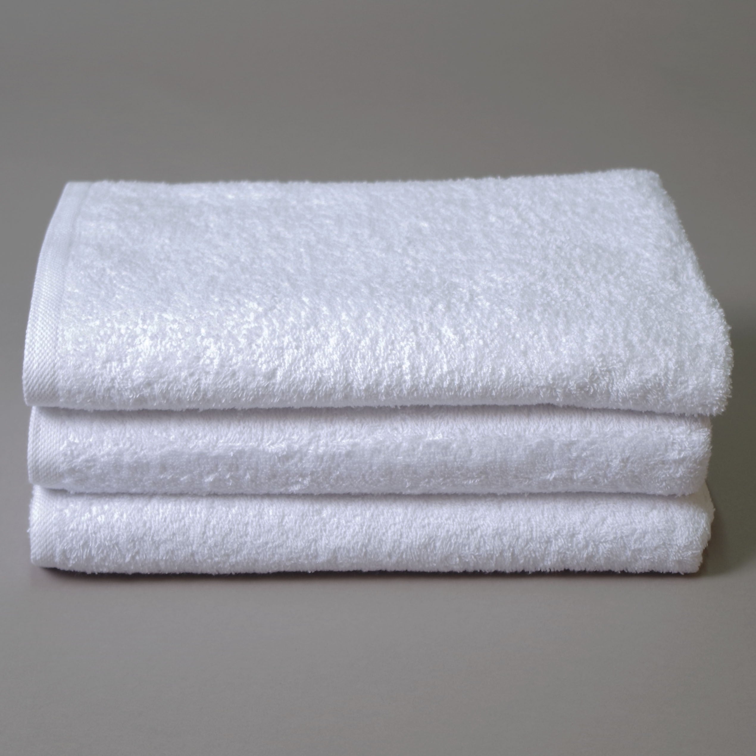 Toalla algodón cardado 70x140cm blanco - Pack 3 unidades