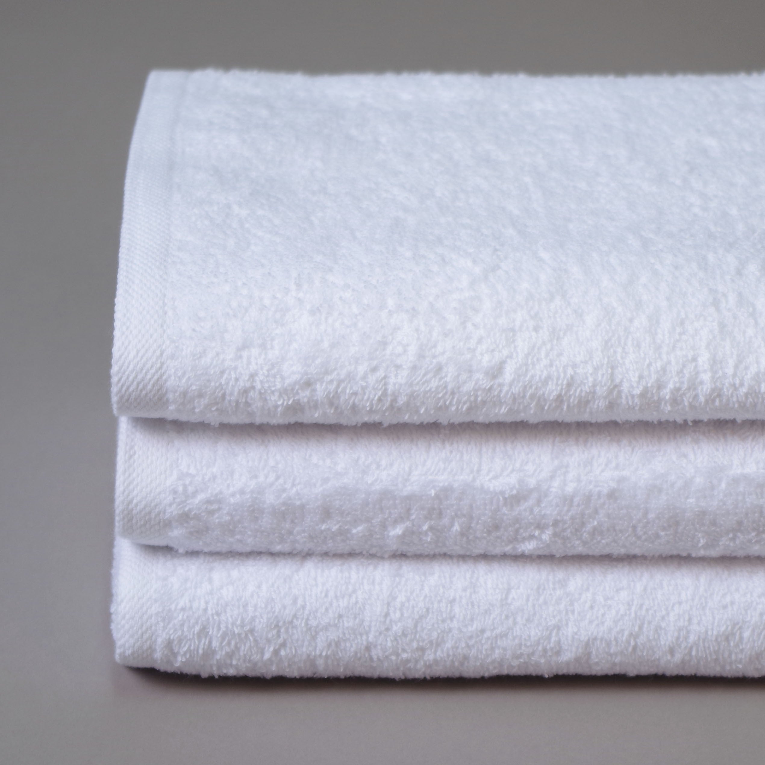 Toalla algodón cardado 70x140cm blanco - Pack 3 unidades