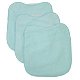 Pack 3 baberos rizo guardería color verde con elástico