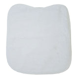 Pack 3 baberos rizo guardería color blanco con elástico. Lavables, exterior de rizo y reverso impermeable. Medidas: 33x29cm