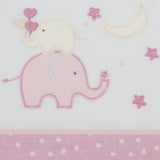 Juego de sábanas cuna franela 031 blanco/rosa