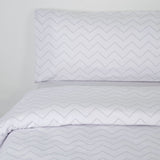 Funda nórdica franela zig zag gris
