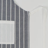 Delantal cotton rayas gris 9