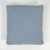 Funda de cojín nido abeja algodón azul 150