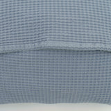 Funda de cojín nido abeja algodón azul 150