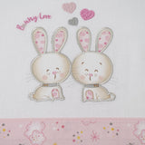 Juego de sábanas cuna 291 blanco/rosa