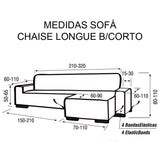 Funda de sofá chaise longue b/corto glamour