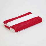 Toalla playa rayas rojo algodon