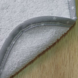 Babero rizo liso blanco/gris 20x25