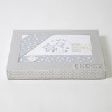 Juego de sábanas cuna franela jirafa 378 blanco/gris