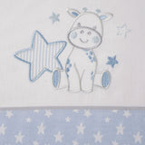 Juego de sábanas cuna jirafa 378 blanco/azul