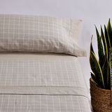 Sábanas franela square beige