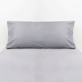 Funda almohada algodón percal 200 hilos gris